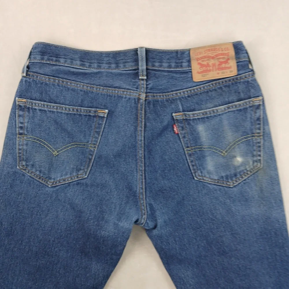 Levis 527 33x30 Mens Jeans Bootcut Cowboy **Actual 32x28 ** Cool Fading FLAW‎